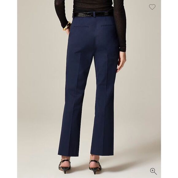 J. Crew Kaya pant in bi-stretch cotton blend Navy Blue Size 12 NWT CI418 - Picture 3 of 13